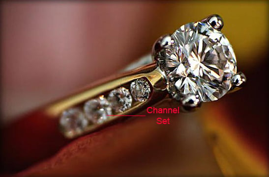 Channel Set Diamond Engagement Ring